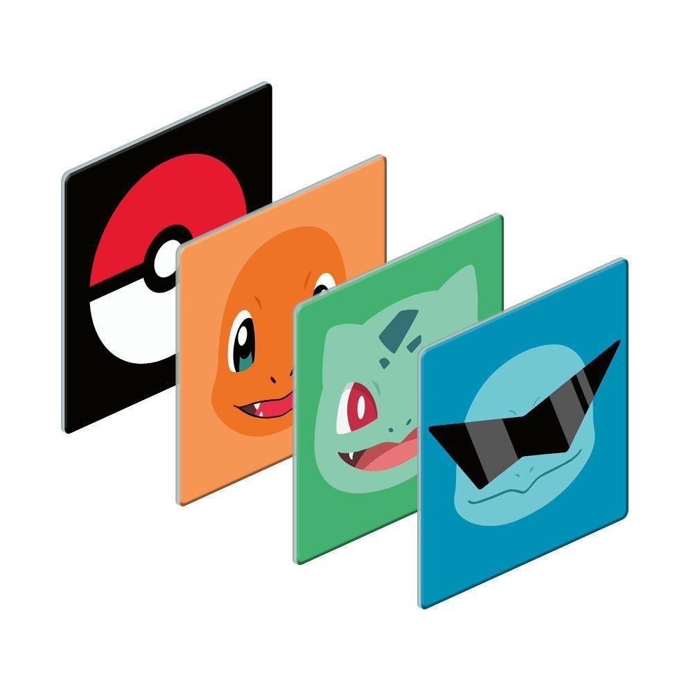 Jogo de Porta Copos de Acrílico Pokémon