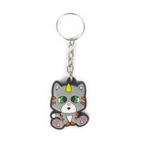 Chaveiro Emborrachado Geek – Cute Gato