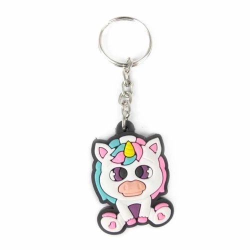 Chaveiro Emborrachado Geek – Cute Unicórnio