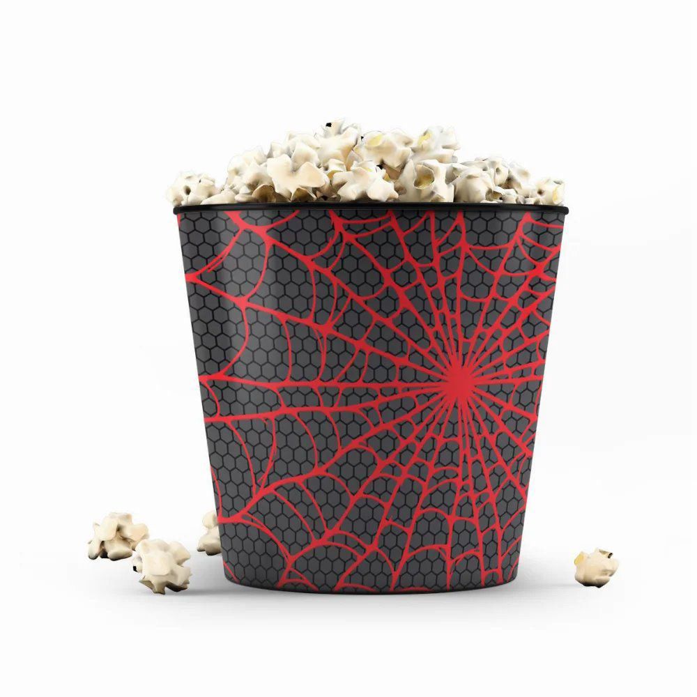 Balde de Pipoca Criativo Geek 3,5 Litro – Spider Web Black: Compre Agora!