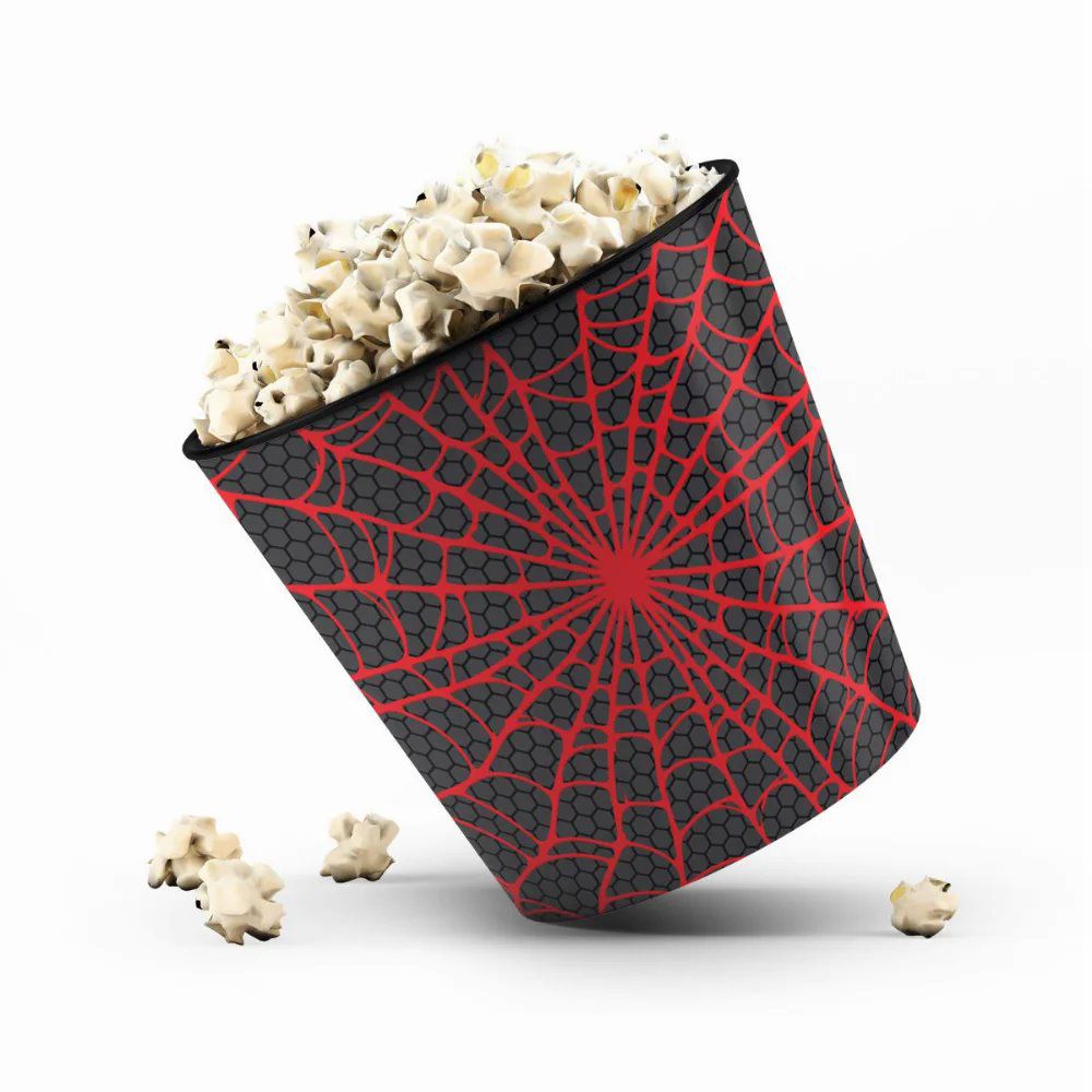 Balde de Pipoca Criativo Geek 3,5 Litro – Spider Web Black: Compre Agora!
