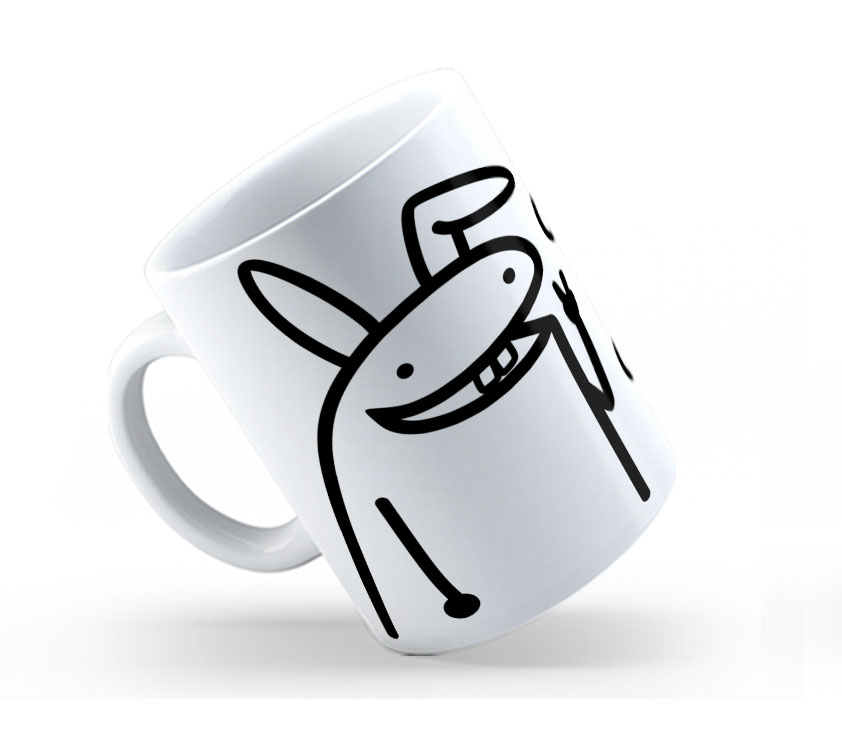 Caneca Cerâmica Branca Flork O Que Trazes Pra Mim 325ml