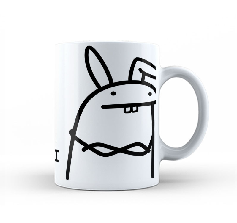 Caneca Cerâmica Branca Flork Preço do Ovo Que Pedi 325ml