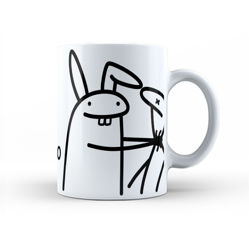 Caneca Cerâmica Branca Flork Pediu o Ovo Mais Caro 325ml
