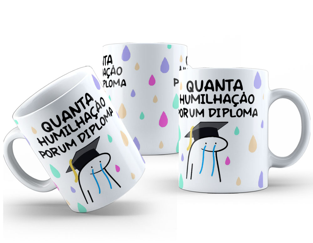 Caneca de Cerâmica Personalizada 325ml Flork Profissões 03