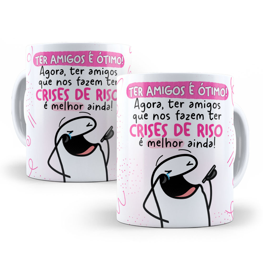 Caneca de Cerâmica Personalizada 325ml Flork Amigas 08