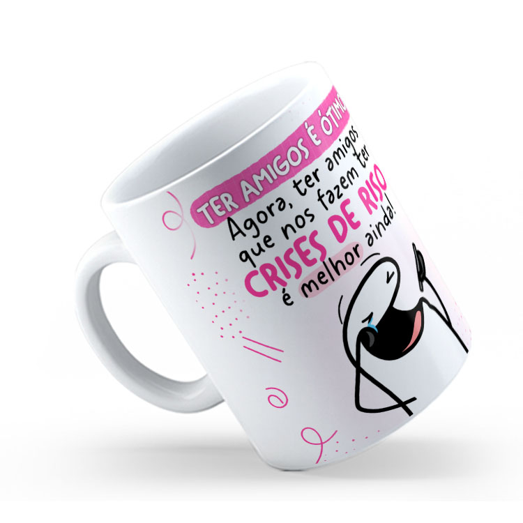 Caneca de Cerâmica Personalizada 325ml Flork Amigas 08