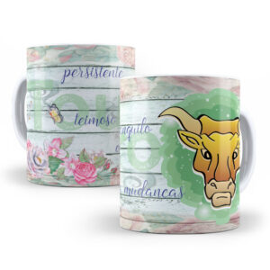 Caneca de Cerâmica Personalizada 325ml Signos Touro