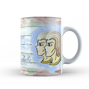 Caneca de Cerâmica Personalizada 325ml Signos Gêmeos