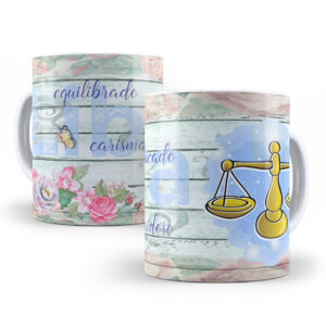 Caneca de Cerâmica Personalizada 325ml Signos Libra