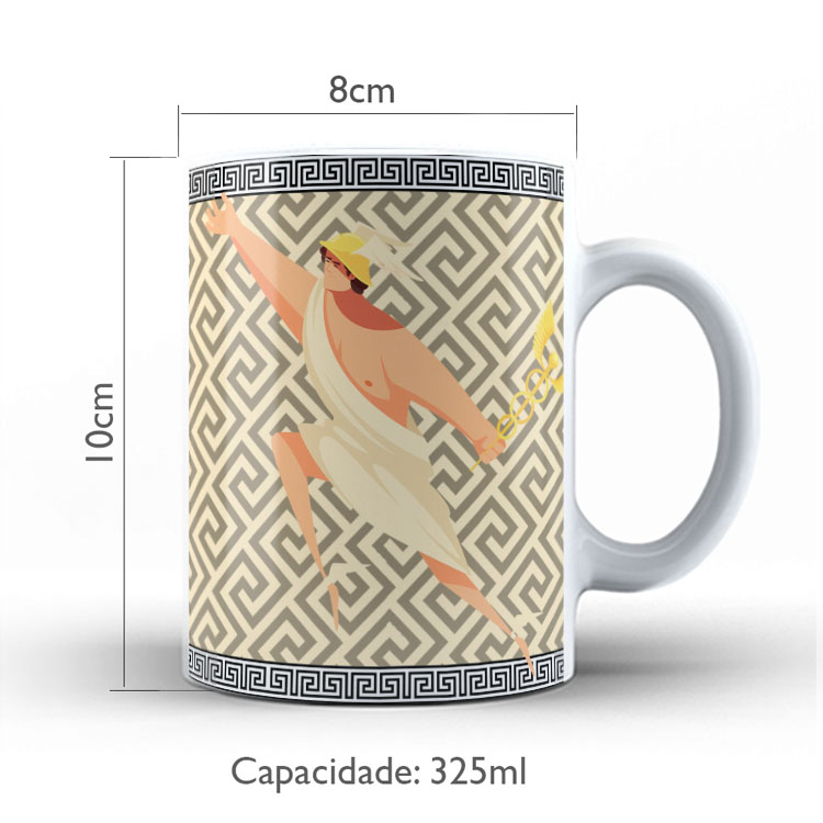 Caneca Personalizada 325ml Deuses do Olimpo Hermes