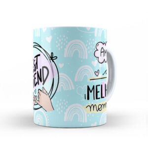 Caneca Cerâmica Branca 325ml Amizade Best Friend