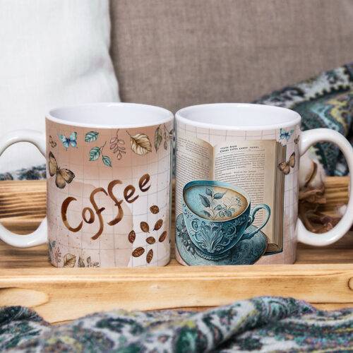 Caneca de Cerâmica Personalizada 325ml Tema Café  01