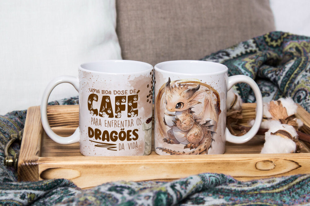 Caneca de Cerâmica Personalizada 325ml Tema Café  02