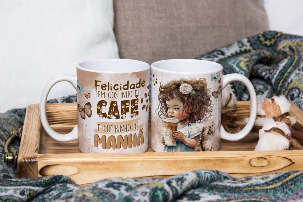 Caneca de Cerâmica Personalizada 325ml Tema Café  06