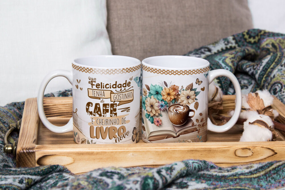 Caneca de Cerâmica Personalizada 325ml Tema Café  07