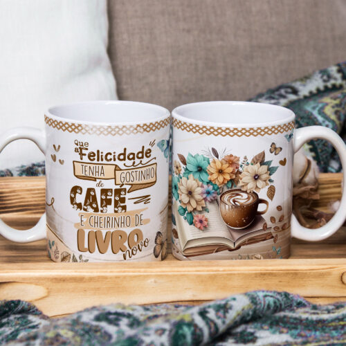 Caneca de Cerâmica Personalizada 325ml Tema Café  07