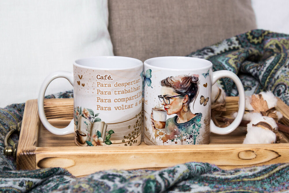 Caneca de Cerâmica Personalizada 325ml Tema Café  09
