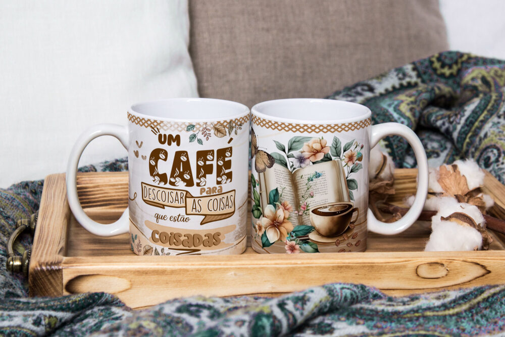 Caneca de Cerâmica Personalizada 325ml Tema Café  12