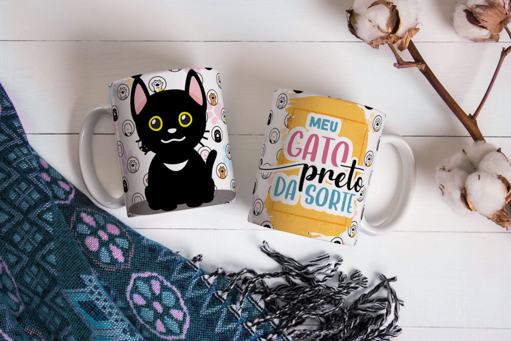 Caneca de Cerâmica Branca 325ml Amor Pelos Animais 01