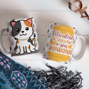 Caneca de Cerâmica Branca 325ml Amor Pelos Animais 03