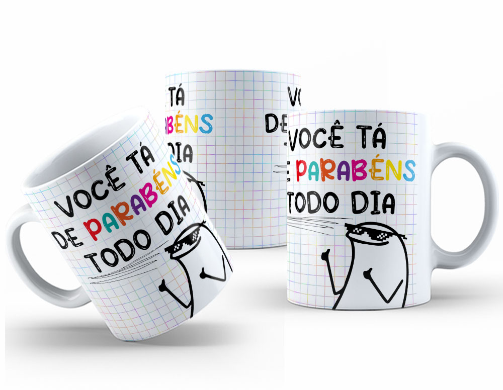 Caneca Personalizada 325ml Meme Flork Frase Engraçada 01