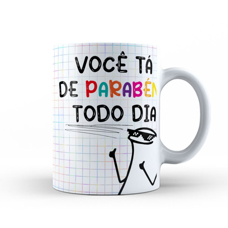 Caneca Personalizada 325ml Meme Flork Frase Engraçada 01