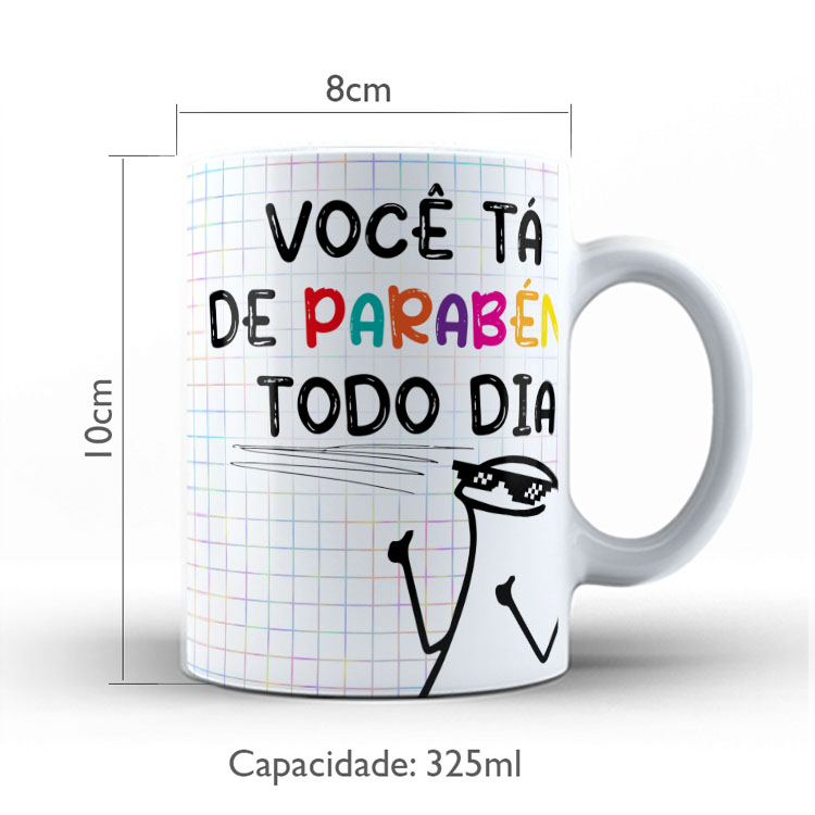 Caneca Personalizada 325ml Meme Flork Frase Engraçada 01