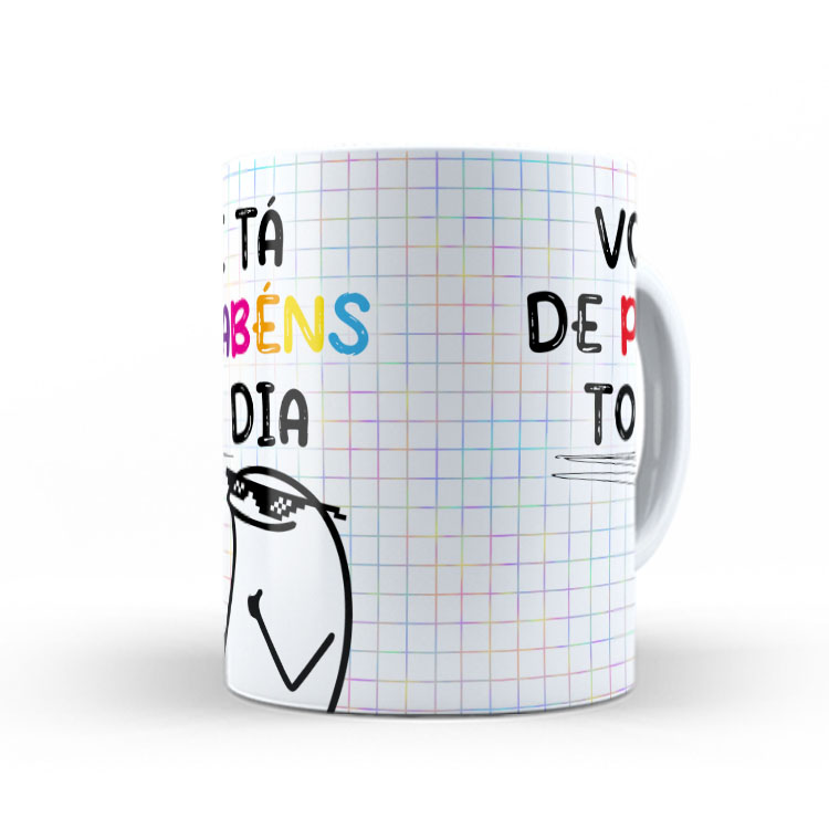 Caneca Personalizada 325ml Meme Flork Frase Engraçada 01