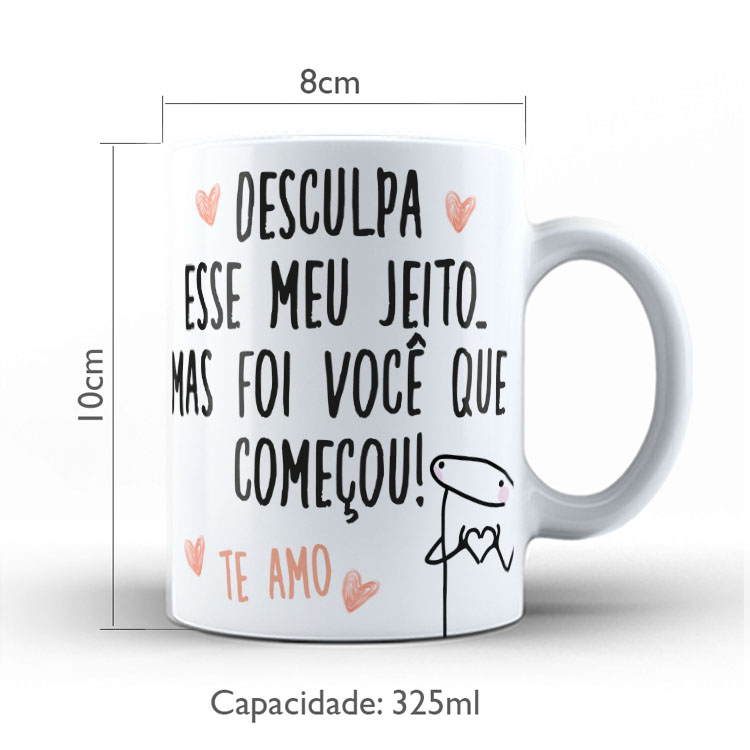 Caneca Personalizada 325ml Meme Flork Frase Engraçada 16