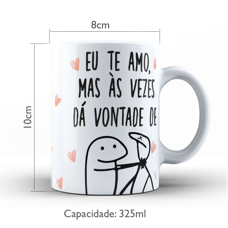 Caneca Personalizada 325ml Meme Flork Frase Engraçada 25