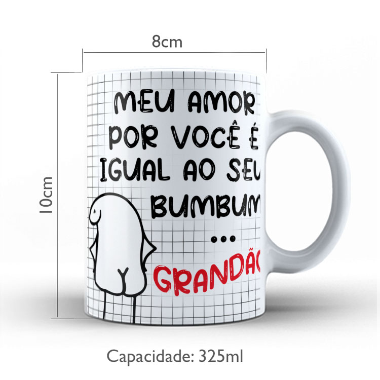 Caneca Personalizada 325ml Meme Flork Frase Engraçada 30
