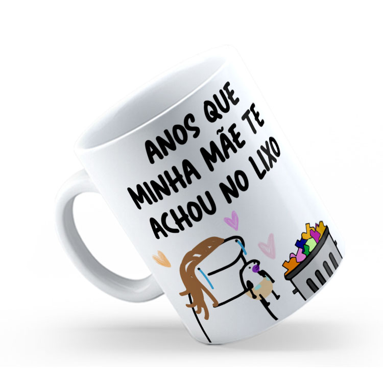 Caneca Personalizada 325ml Meme Flork Frase Engraçada 34