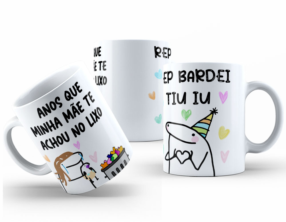 Caneca Personalizada 325ml Meme Flork Frase Engraçada 34