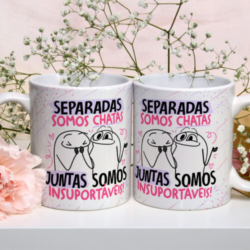 Caneca de Cerâmica Personalizada 325ml Flork Amigas 02