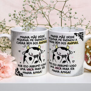 Caneca de Cerâmica Personalizada 325ml Flork Amigas 04