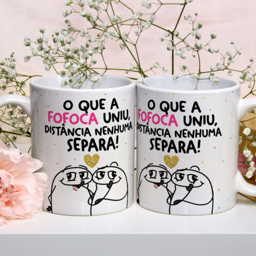 Caneca de Cerâmica Personalizada 325ml Flork Amigas 07
