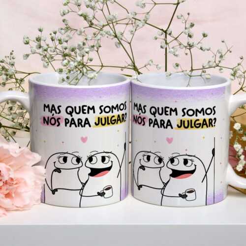Caneca de Cerâmica Personalizada 325ml Flork Amigas 12