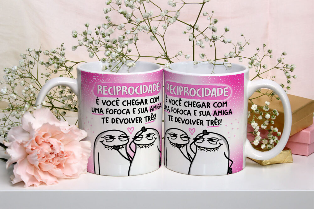Caneca de Cerâmica Personalizada 325ml Flork Amigas 13