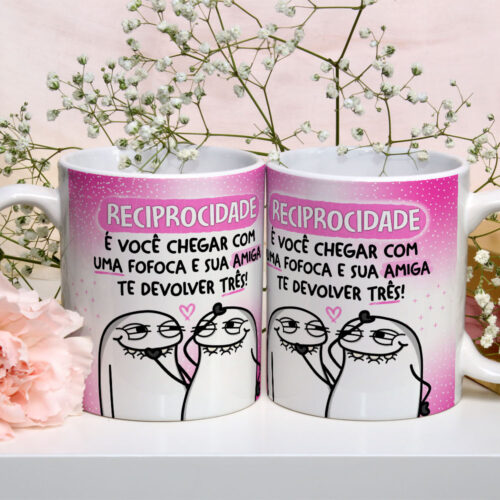 Caneca de Cerâmica Personalizada 325ml Flork Amigas 13
