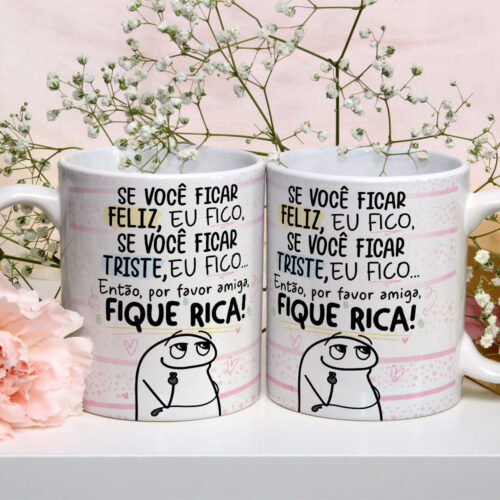 Caneca de Cerâmica Personalizada 325ml Flork Amigas 14