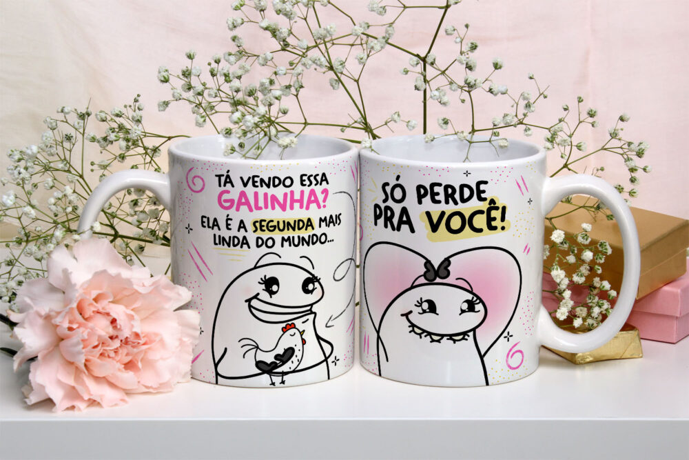 Caneca de Cerâmica Personalizada 325ml Flork Amigas 15