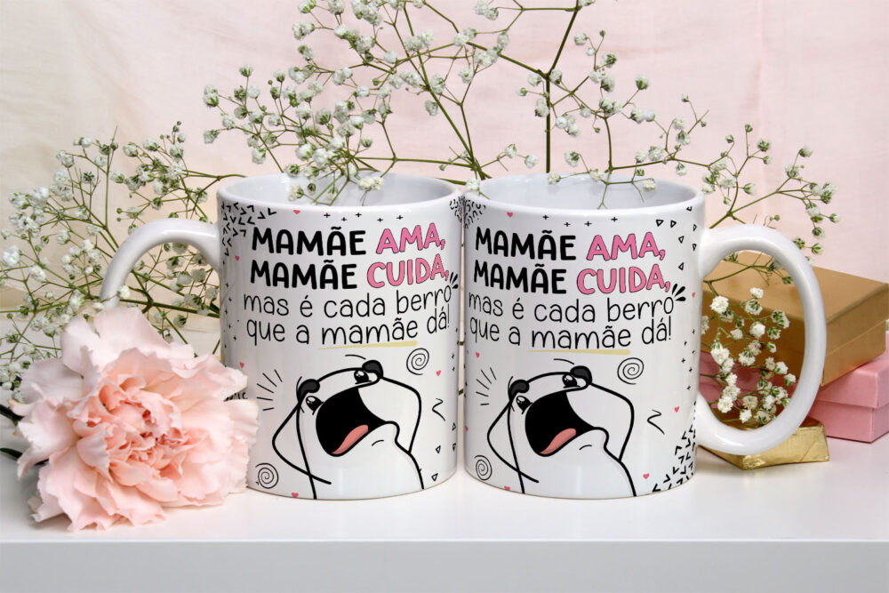 Caneca de Cerâmica Personalizada 325ml Flork Mães 06
