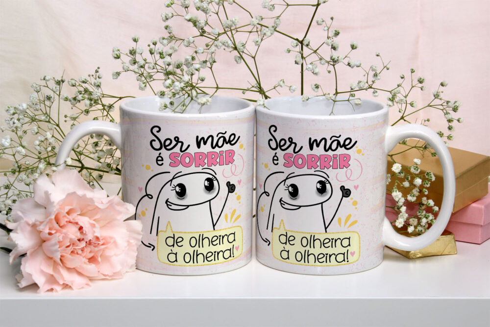 Caneca de Cerâmica Personalizada 325ml Flork Mães 08