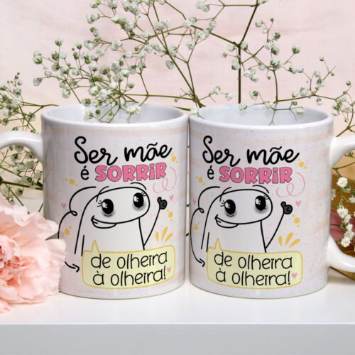 Caneca de Cerâmica Personalizada 325ml Flork Mães 08