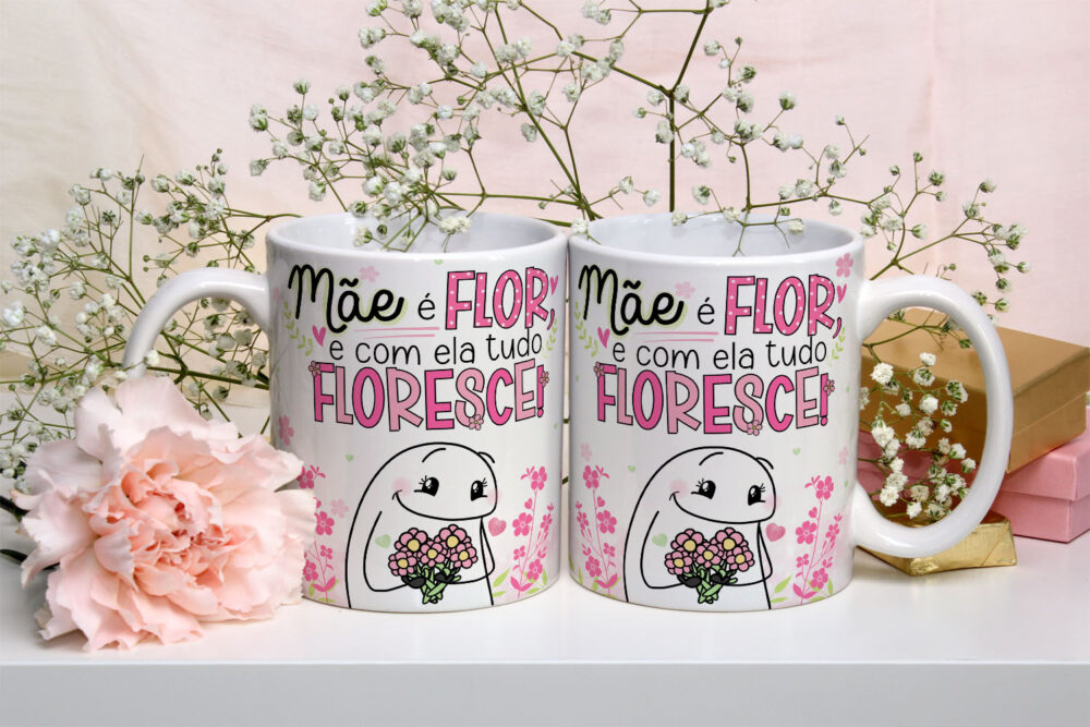 Caneca de Cerâmica Personalizada 325ml Flork Mães 11