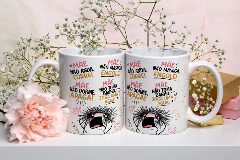 Caneca de Cerâmica Personalizada 325ml Flork Mães 12