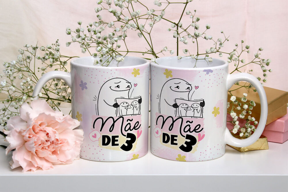 Caneca de Cerâmica Personalizada 325ml Flork Mães 16