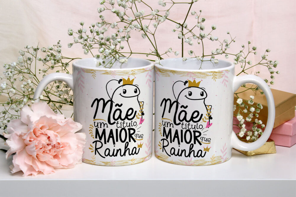 Caneca de Cerâmica Personalizada 325ml Flork Mães 17