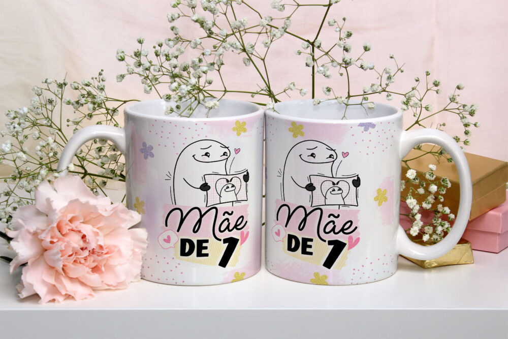 Caneca de Cerâmica Personalizada 325ml Flork Mães 18